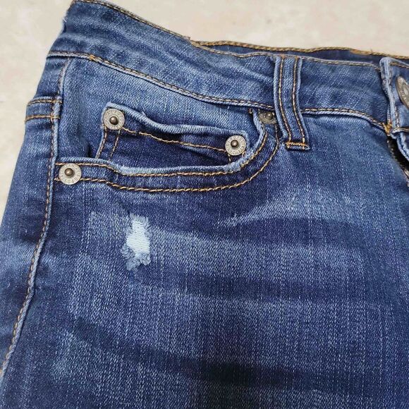 Aeropostale The Norma Jean Distressed Skinny Leg Denim Jeans Size 2 - Picture 11 of 16